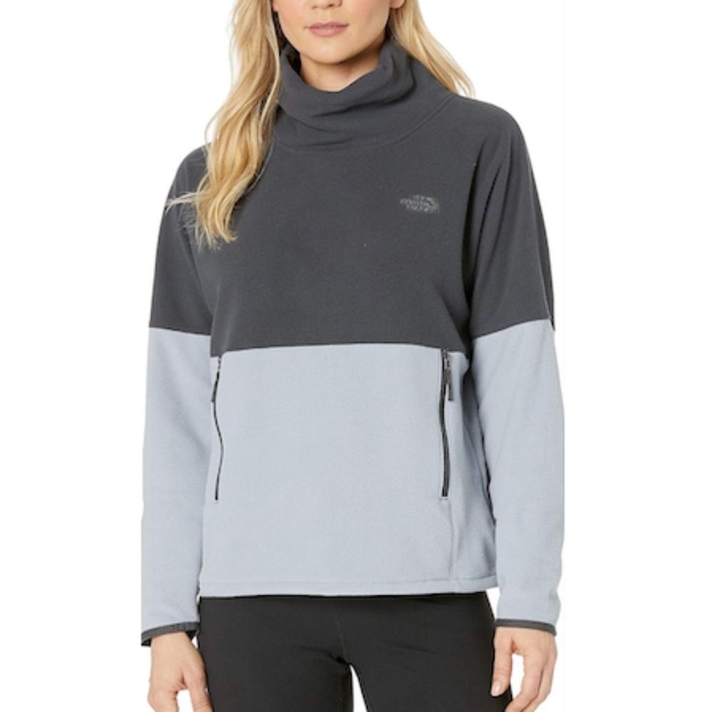 NWT The North Face TKA Glacier Funnel-Neck Pullover, XL, Mid Gray / Asphalt Gray
